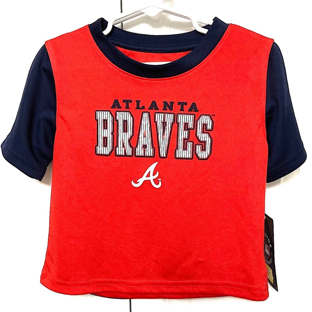Atlanta Braves Logo Toddler Boy's Shirt & Short Set - NWT